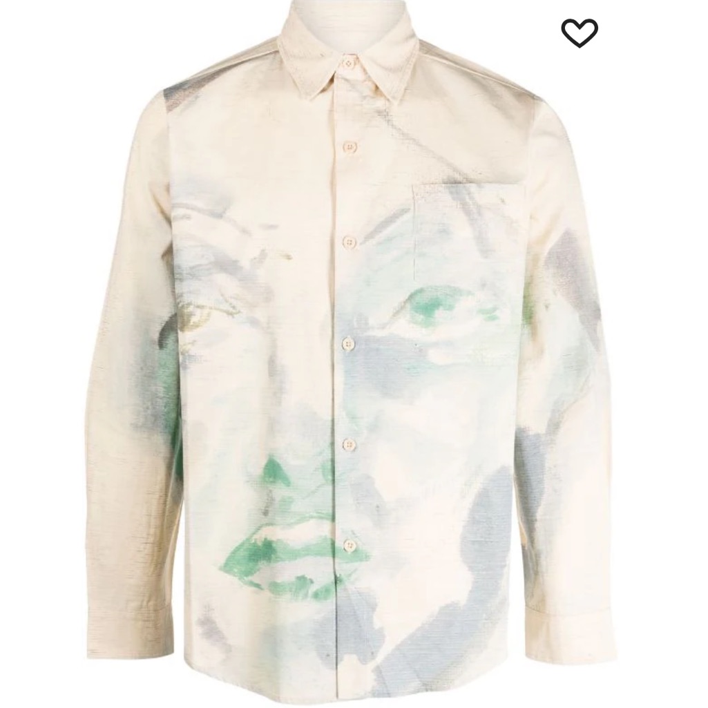 Kidsuper Face-Print Cotton Shirt